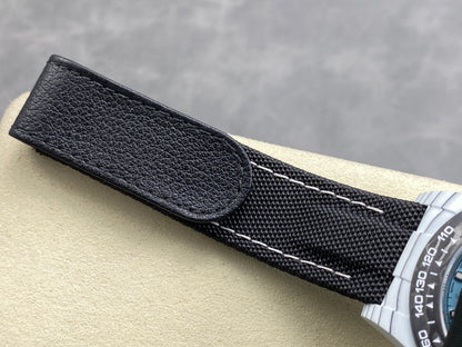 Daytona DIW Porsche 911 S/T White Carbon SONIC 1:1 Best Edition Blue Dial on Black Nylon Strap SA4130