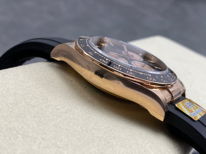 Daytona 126515 ARF 1:1 Best Edition Black/RG Stick Dial on Oysterflex Strap DD4131 (Weighted)