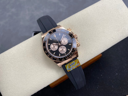 Daytona 126515 ARF 1:1 Best Edition Black/RG Stick Dial on Oysterflex Strap DD4131 (Weighted)