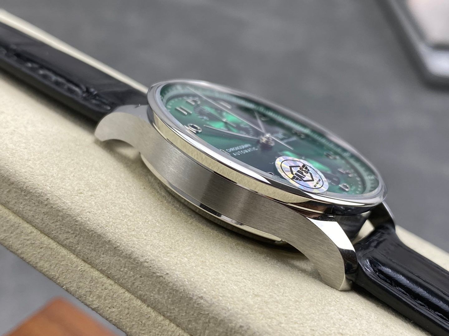 Portugieser Chrono IW371615 APSF 1:1 Best Edtion Green Dial on Black Leather Strap DD69355 Super Clone