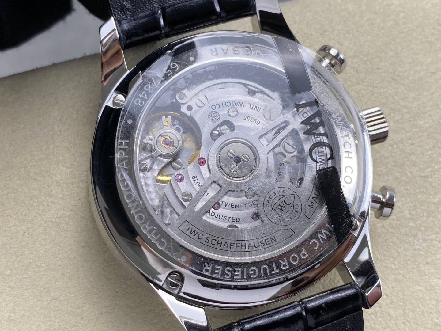 Portugieser Chrono IW371624 APSF 1:1 Best Edtion Gold Dial on Black Leather Strap DD69355 Super Clone