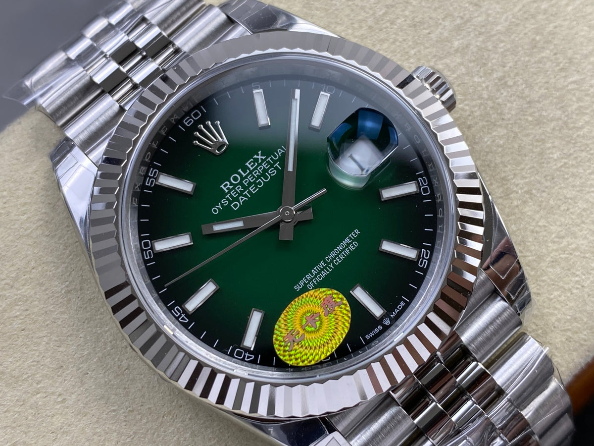 Datejust 41 126334 904L SS VSF 1:1 Best Edition Ombre Stick Dial on Jubilee Bracelet VS3235 V2s (Free Sprung) Weighted