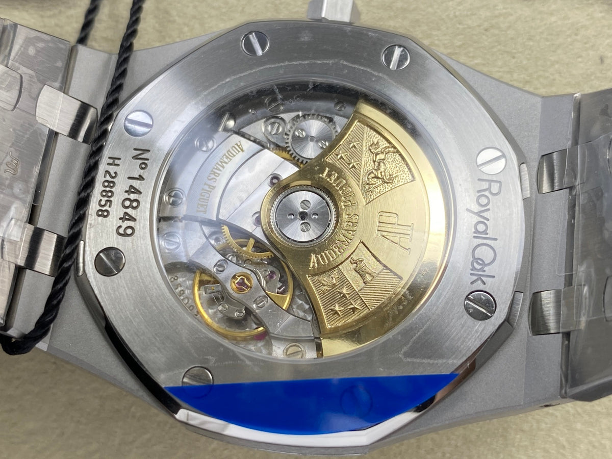 Royal Oak 39mm 15300 SS ZF 1:1 Best Edition Black Textured Dial on SS Bracelet SA3120 Super Clone