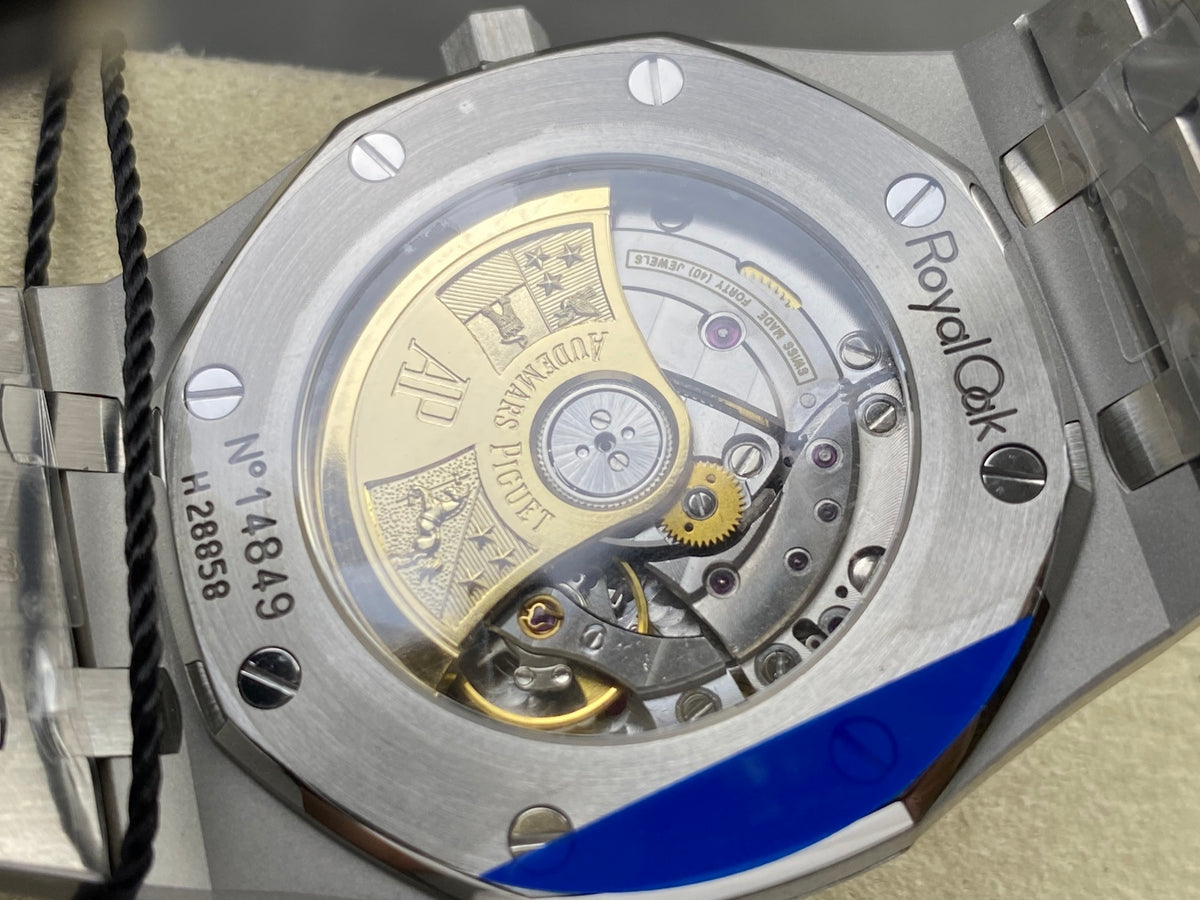 Royal Oak 39mm 15300 SS ZF 1:1 Best Edition Black Textured Dial on SS Bracelet SA3120 Super Clone