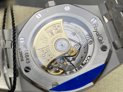 Royal Oak 39mm 15300 SS ZF 1:1 Best Edition Black Textured Dial on SS Bracelet SA3120 Super Clone