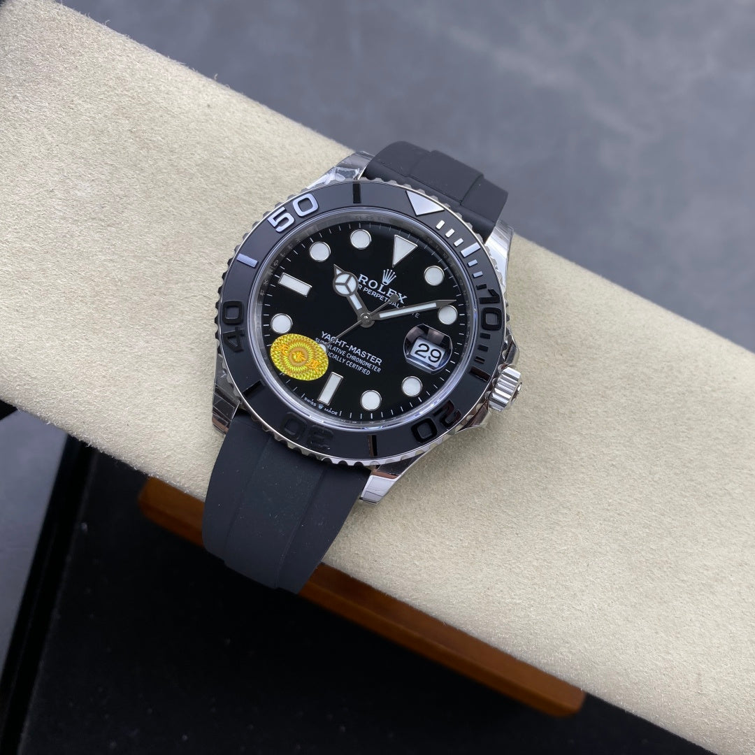 Yacht-Master 226659 VSF 1:1 Best Edition Black Dial On Oysterflex Strap DD3235 V3 (Free Sprung) Weighted
