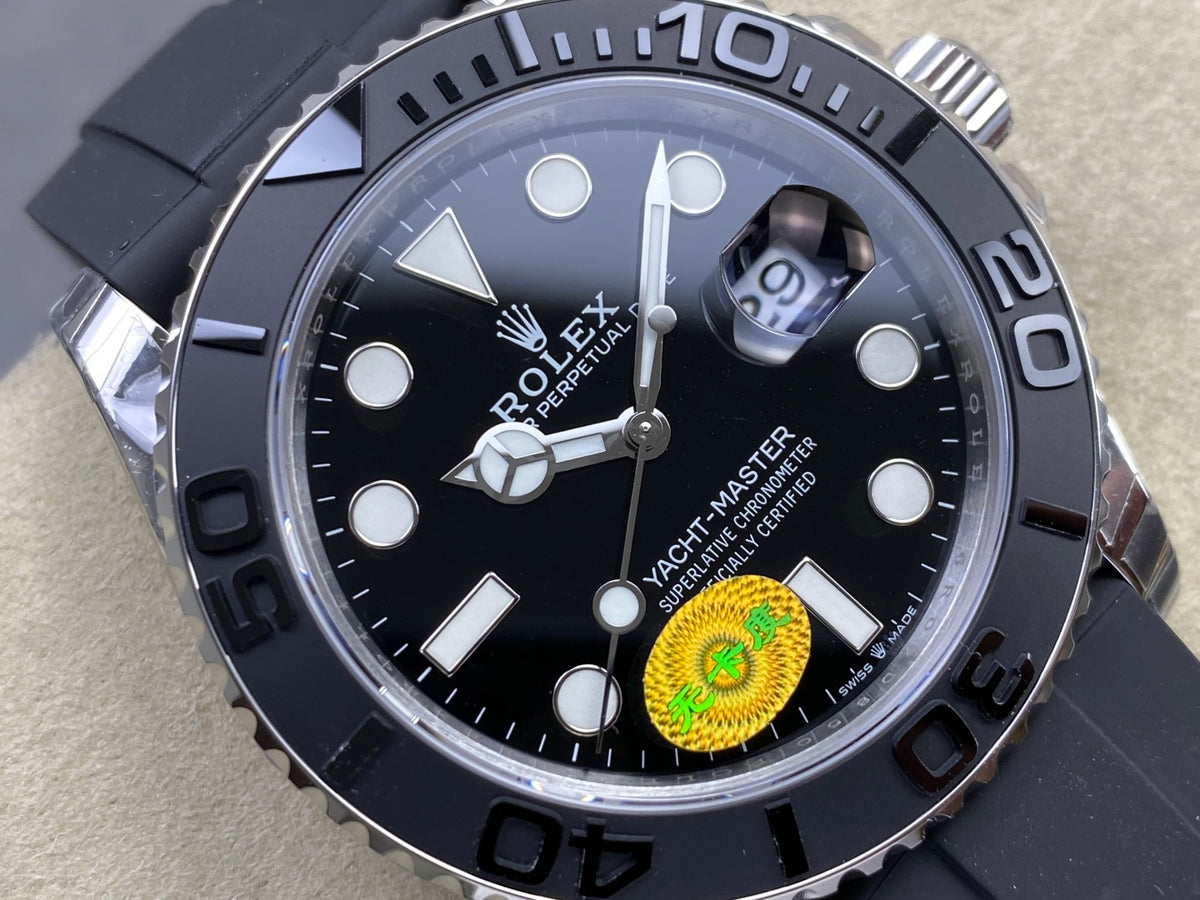 Yacht-Master 226659 VSF 1:1 Best Edition Black Dial On Oysterflex Strap DD3235 V3 (Free Sprung) Weighted
