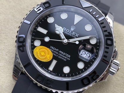 Yacht-Master 226659 VSF 1:1 Best Edition Black Dial On Oysterflex Strap DD3235 V3 (Free Sprung) Weighted