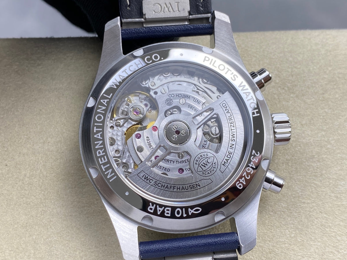 Pilot Chrono IW388101 OCTA 1:1 Best Edition Blue Dial on Blue Leather Strap 69385 Super Clone