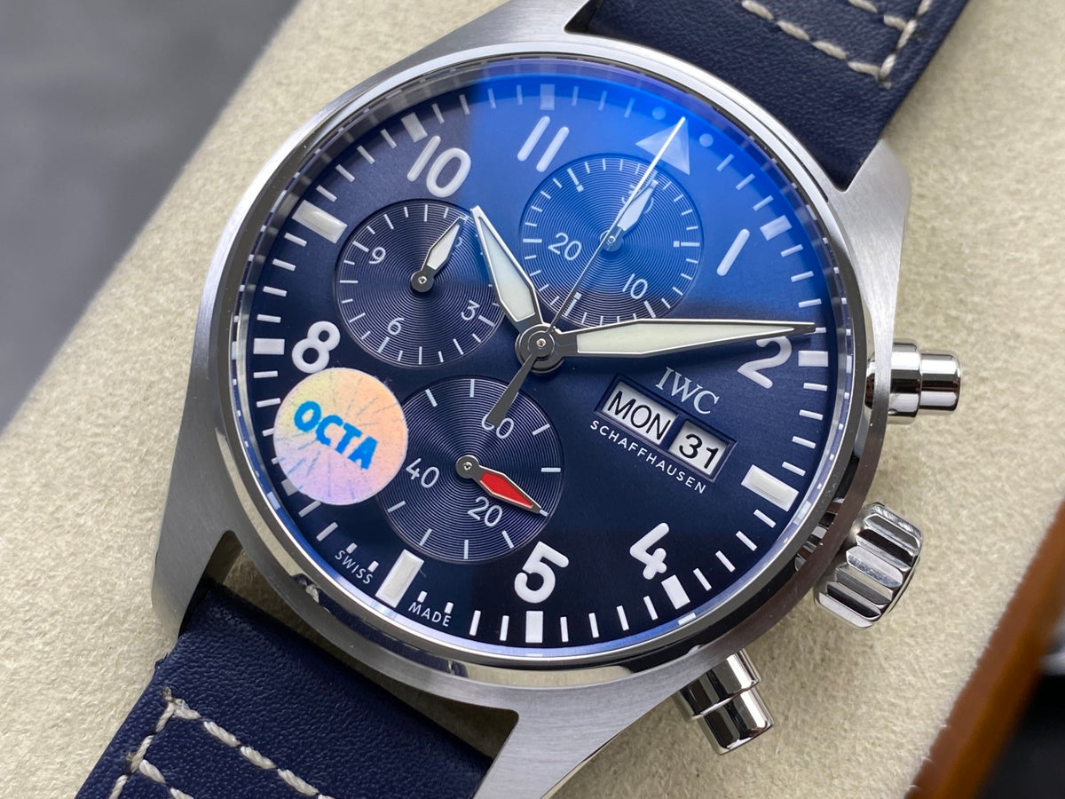 Pilot Chrono IW388101 OCTA 1:1 Best Edition Blue Dial on Blue Leather Strap 69385 Super Clone