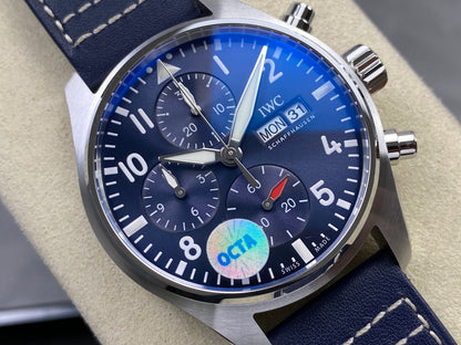 Pilot Chrono IW388101 OCTA 1:1 Best Edition Blue Dial on Blue Leather Strap 69385 Super Clone