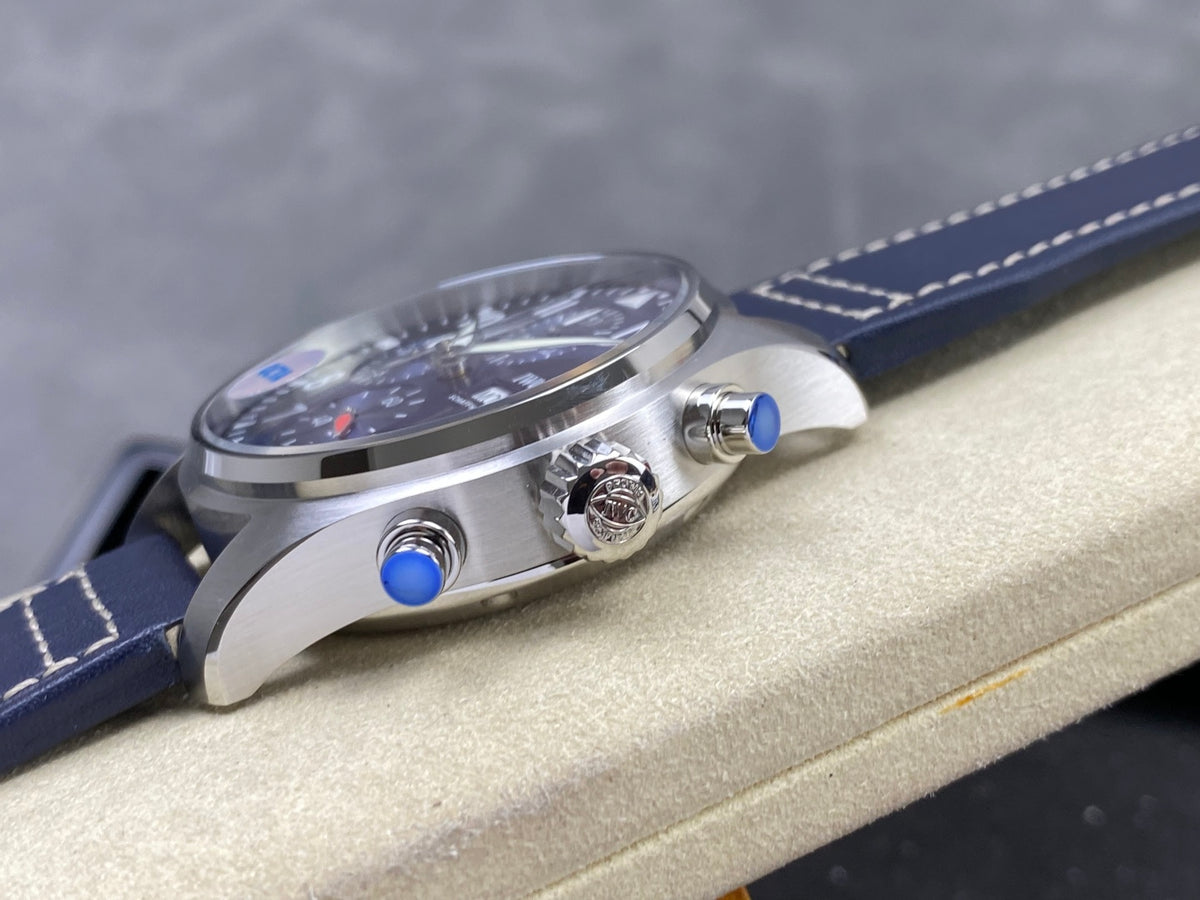 Pilot Chrono IW388101 OCTA 1:1 Best Edition Blue Dial on Blue Leather Strap 69385 Super Clone