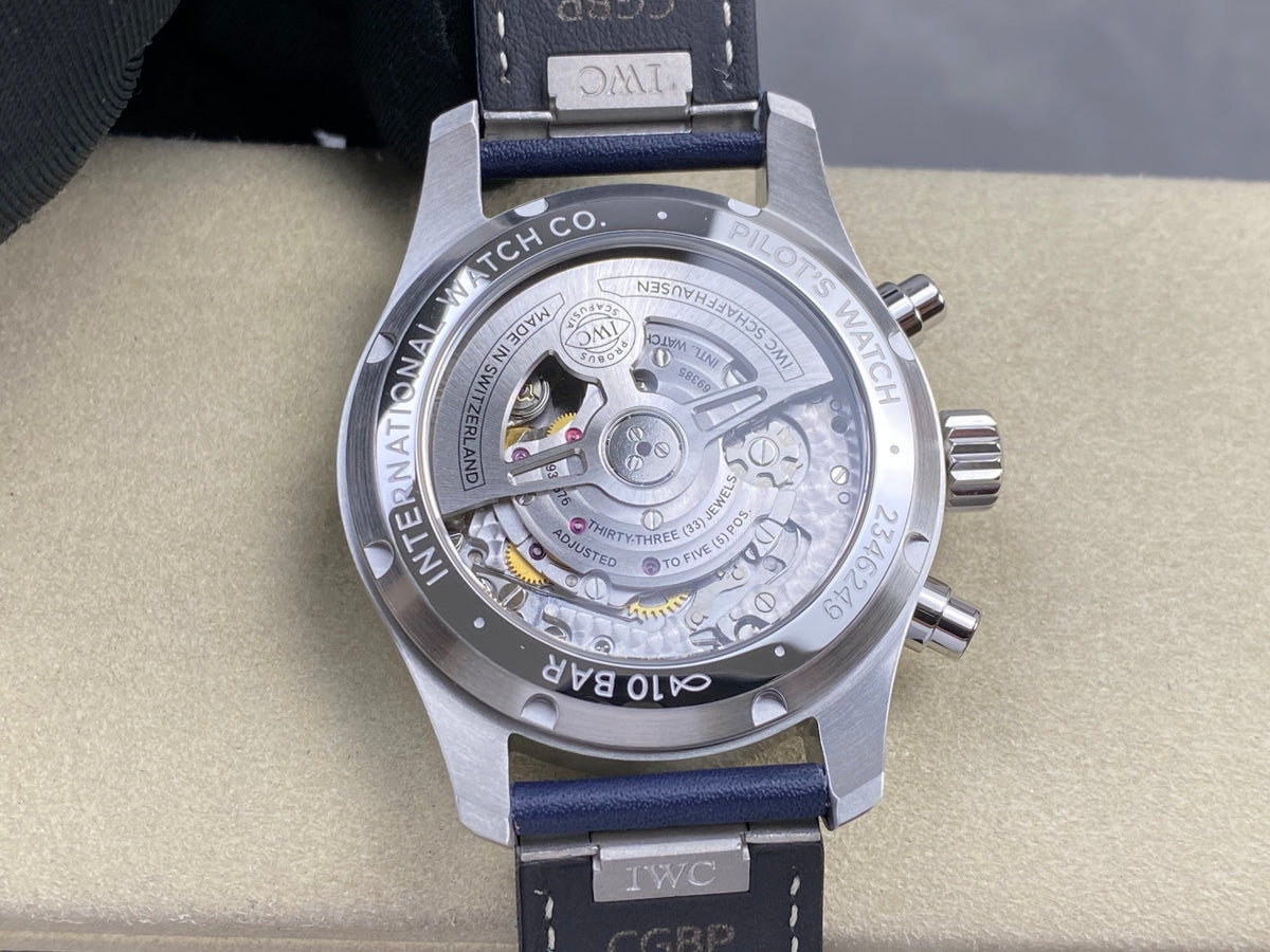 Pilot Chrono IW388101 OCTA 1:1 Best Edition Blue Dial on Blue Leather Strap 69385 Super Clone