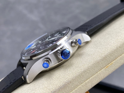 Pilot Chrono IW388111 OCTA 1:1 Best Edition Black Dial on Black Leather Strap 69385 Super Clone