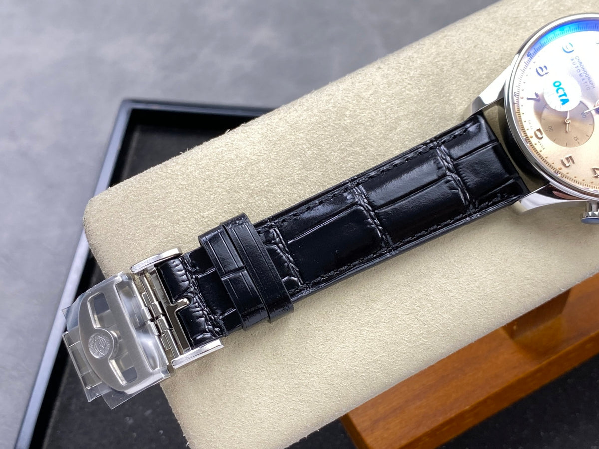 Portugieser Chrono IW371624 OCTA 1:1 Best Edition YG Dial on Black Leather Strap DD69355 Super Clone