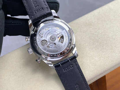Portugieser Chrono IW371604 OCTA 1:1 Best Edition White/YG Dial on Black Leather Strap DD69355 Super Clone