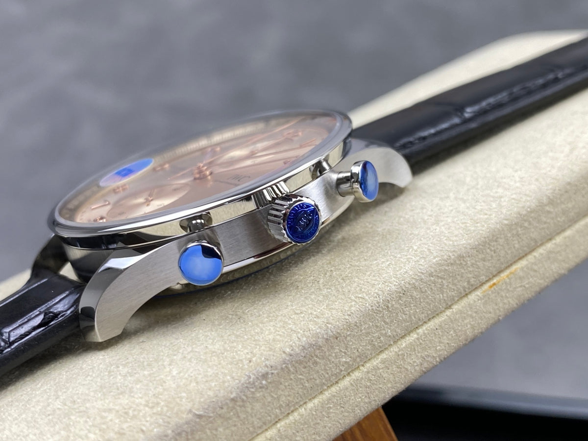 Portugieser Chrono IW371624 OCTA 1:1 Best Edition YG Dial on Black Leather Strap DD69355 Super Clone