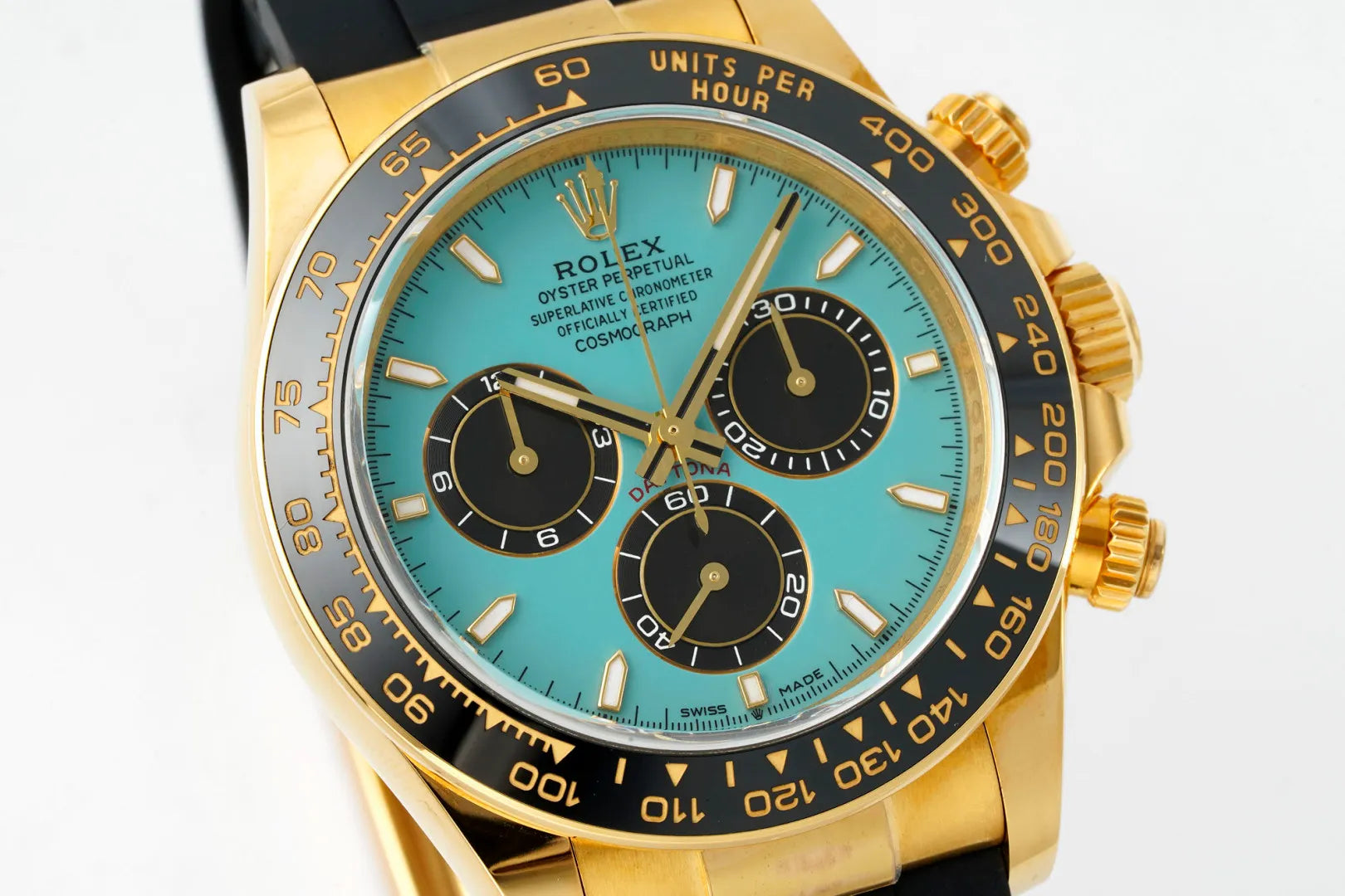 Daytona 126518 ERF Best Edition Turquoise Dial on Oysterflex Strap JH4131 (Free Sprung)