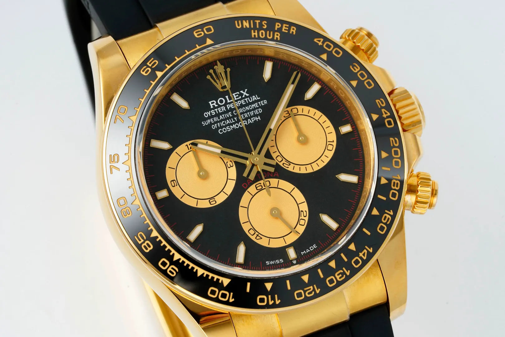 Daytona 126518 ERF Best Edition Black/YG Dial on Oysterflex Strap JH4131 (Free Sprung)