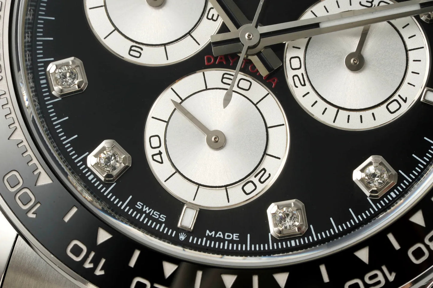 Daytona 126519 ERF Best Edition Black/Silver Diamonds Dial on Oysterflex Strap JH4131 (Free Sprung)