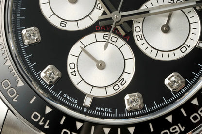 Daytona 126519 ERF Best Edition Black/Silver Diamonds Dial on Oysterflex Strap JH4131 (Free Sprung)