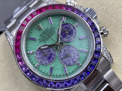 Daytona M126599SAVL Stainless Steel Case G1F 1:1 Best Edition Lepidolite Dial on Stainless Bracelet SA4130
