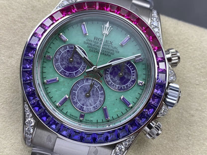 Daytona M126599SAVL Stainless Steel Case G1F 1:1 Best Edition Lepidolite Dial on Stainless Bracelet SA4130