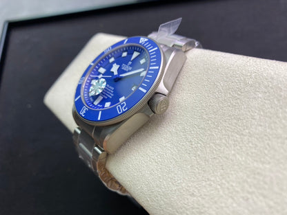 Pelagos Blue ZF 1:1 Best Edition Blue Dial on Titanium Bracelet A2824 V5