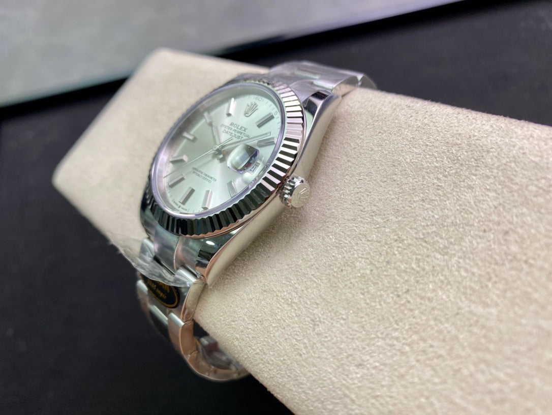 DateJust 41 126334 Clean 1:1 Best Edition 904L Steel Silver Stick Dial on Oyster Bracelet DD3235