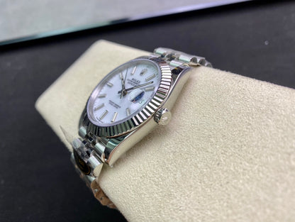 DateJust 41 126334 Clean 1:1 Best Edition 904L Steel White Stick Dial on Jubilee Bracelet DD3235