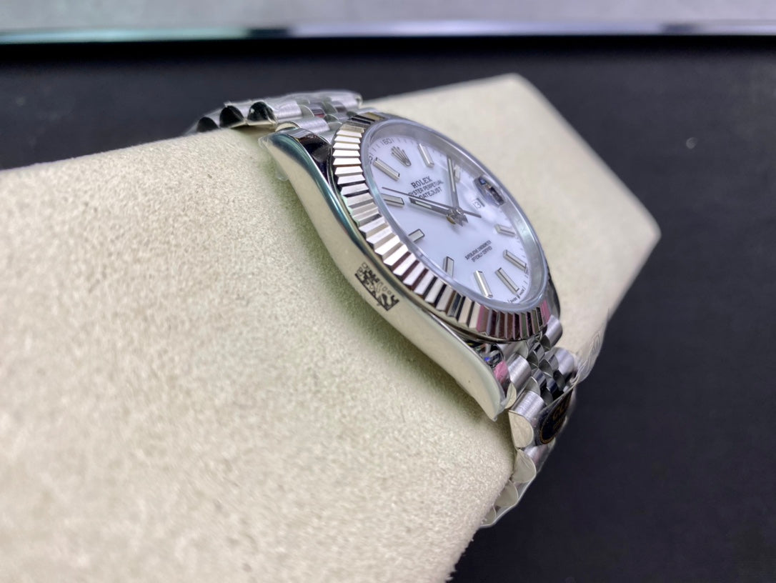 DateJust 41 126334 Clean 1:1 Best Edition 904L Steel White Stick Dial on Jubilee Bracelet DD3235