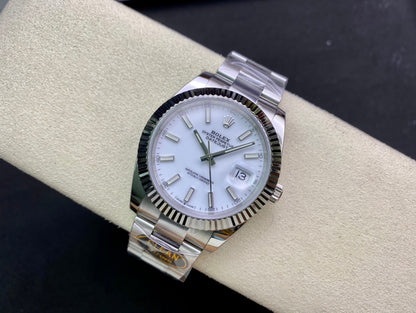 DateJust 41 126334 Clean 1:1 Best Edition 904L Steel White Stick Dial on Oyster Bracelet DD3235
