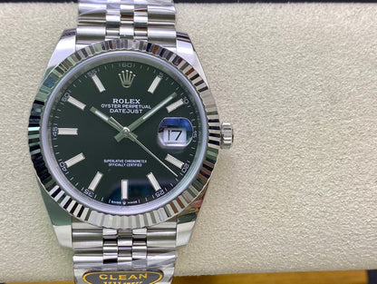 DateJust 41 126334 Clean 1:1 Best Edition 904L Steel Black Stick Dial on Jubilee Bracelet DD3235