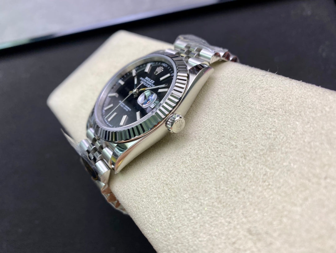 DateJust 41 126334 Clean 1:1 Best Edition 904L Steel Black Stick Dial on Jubilee Bracelet DD3235