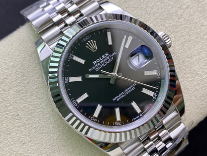 DateJust 41 126334 Clean 1:1 Best Edition 904L Steel Black Stick Dial on Jubilee Bracelet DD3235