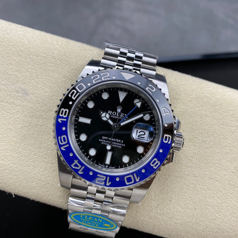GMT-Master II 126710 BLNR Black/Blue Ceramic Clean Factory 1:1 Best Edition on Jubilee Bracelet DD3285 CHS V3