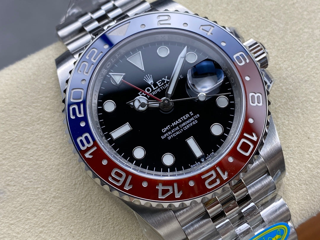 GMT-Master II 126710 BLRO Blue/Red Ceramic Clean Factory 1:1 Best Edition on Jubilee Bracelet DD3285 CHS V3