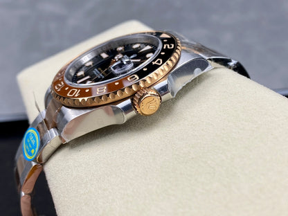 GMT-Master II 126711 CHNR Black/Brown Ceramic Clean Factory 1:1 Best Edition on SS/RG Jubilee Bracelet DD3285 CHS V3