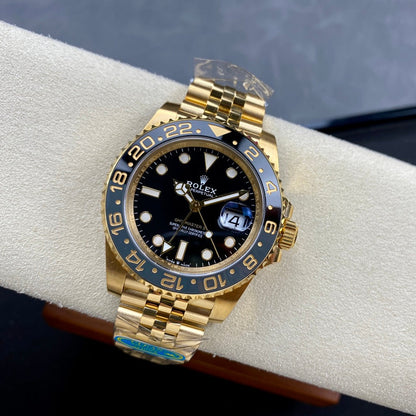 GMT-Master II 126718 GRNR Black/Gray Ceramic Clean Factory 1:1 Best Edition on YG Jubilee Bracelet DD3285 CHS V3