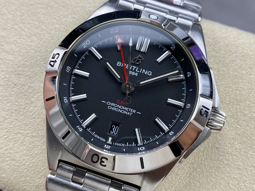 Chronomat GMT 40 SS BLS 1:1 Best Edition Gray Dial on SS Bracelet A2836