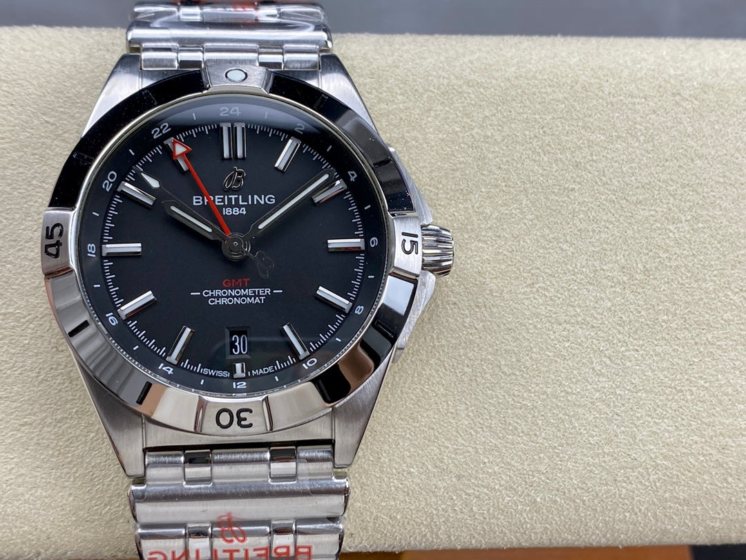 Chronomat GMT 40 SS BLS 1:1 Best Edition Gray Dial on SS Bracelet A2836