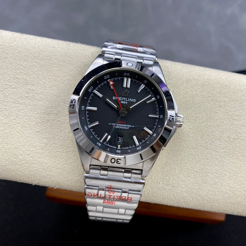 Chronomat GMT 40 SS BLS 1:1 Best Edition Gray Dial on SS Bracelet A2836