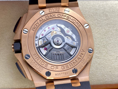 Royal Oak Offshore 44mm RG TKF 1:1 Best Edition Gray Dial on Black Rubber Strap A3126