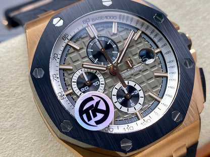 Royal Oak Offshore 44mm RG TKF 1:1 Best Edition Gray Dial on Black Rubber Strap A3126