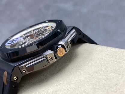 Royal Oak Offshore 44mm Black Ceramic RG TKF 1:1 Best Edition Gray Dial on Black Rubber Strap A3126