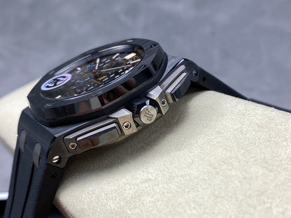 Royal Oak Offshore 44mm Black Ceramic TKF 1:1 Best Edition Black Dial on Black Rubber Strap A3126