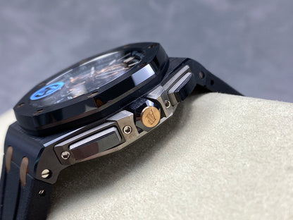 Royal Oak Offshore 44mm Black Ceramic TKF 1:1 Best Edition Black/RG Dial on Black Rubber Strap A3126