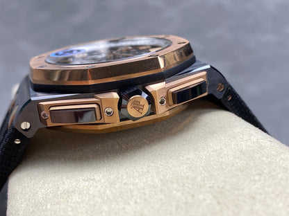 Royal Oak Offshore 44mm Black Ceramic TKF 1:1 Best Edition Gray Dial RG Bezel on Black Rubber Strap A3126