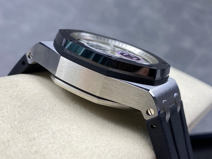 Royal Oak Offshore 44mm SS TKF 1:1 Best Edition White Dial on Black Rubber Strap A3126