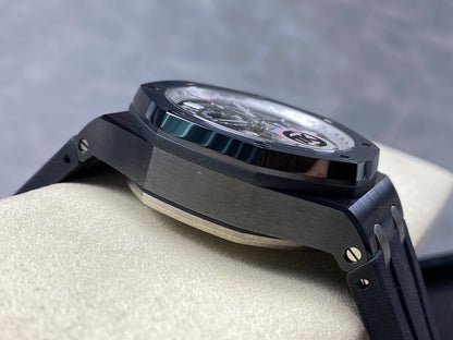 Royal Oak Offshore 44mm Black Ceramic SS TKF 1:1 Best Edition Gray Dial on Black Rubber Strap A3126